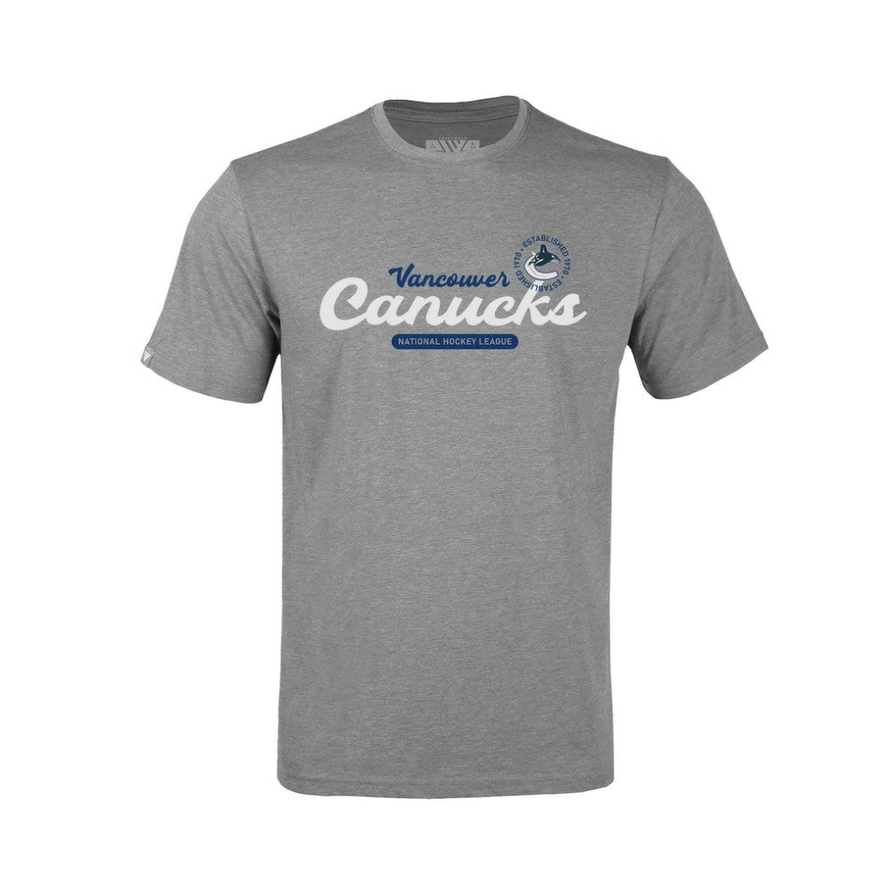 Vancouver Canucks Levelwear Youth Little Richmond Monument T-Shirt - Gray T-shirts
