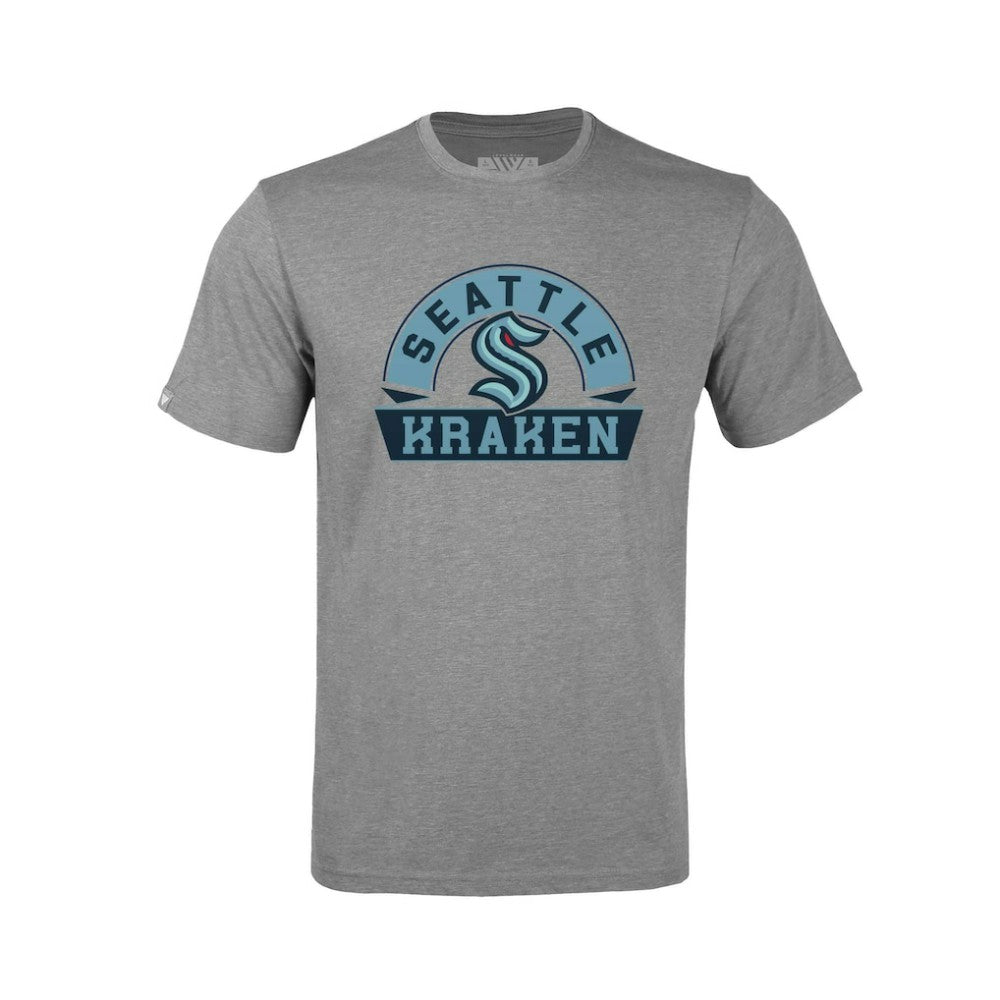 Seattle Kraken Levelwear Youth Little Richmond Banner Arch T-Shirt - Gray T-shirts