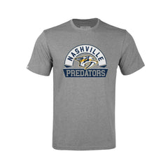 Nashville Predators Levelwear Youth Little Richmond Banner Arch T-Shirt - Gray T-shirts