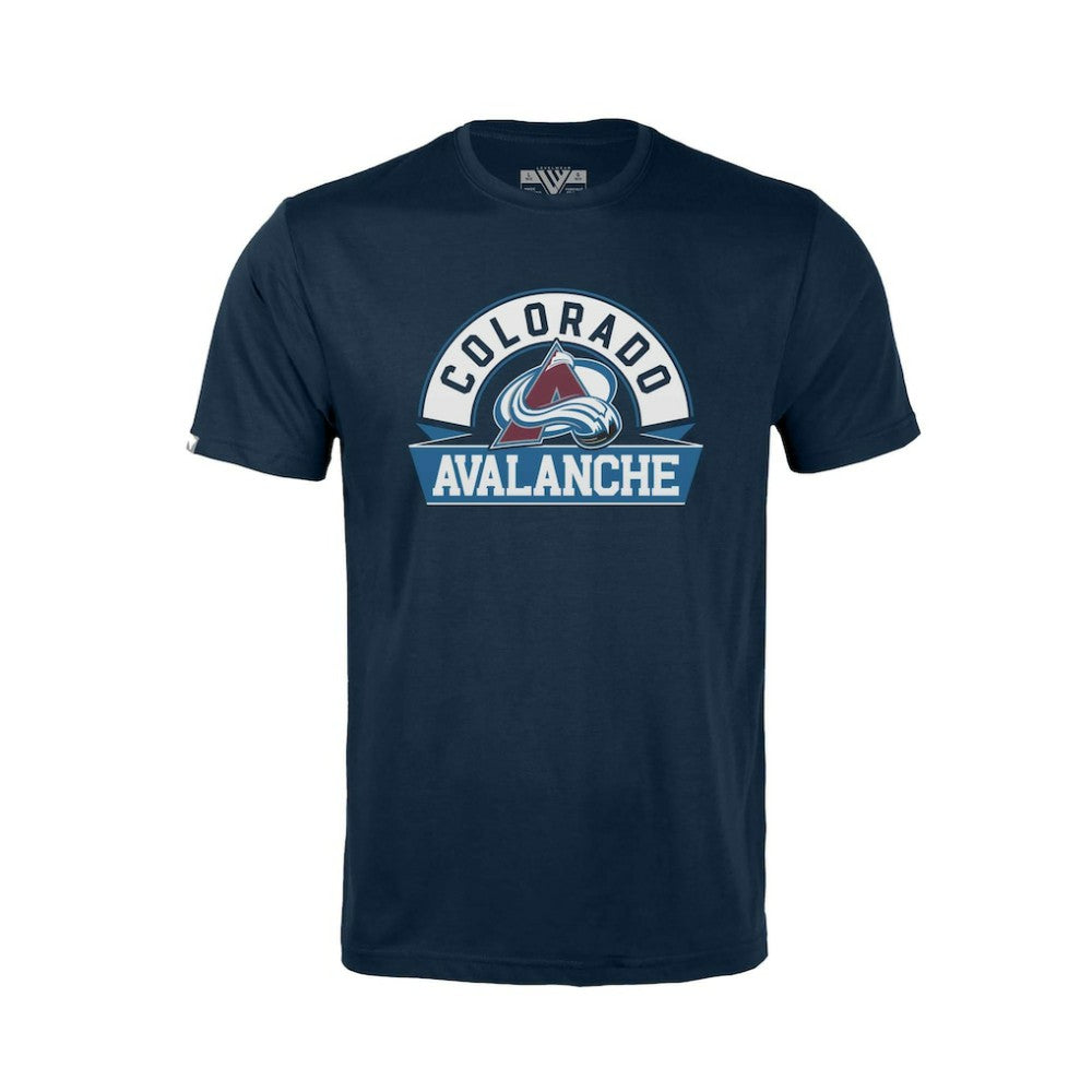Colorado Avalanche Levelwear Youth Little Richmond Banner Arch T-Shirt - Navy T-shirts