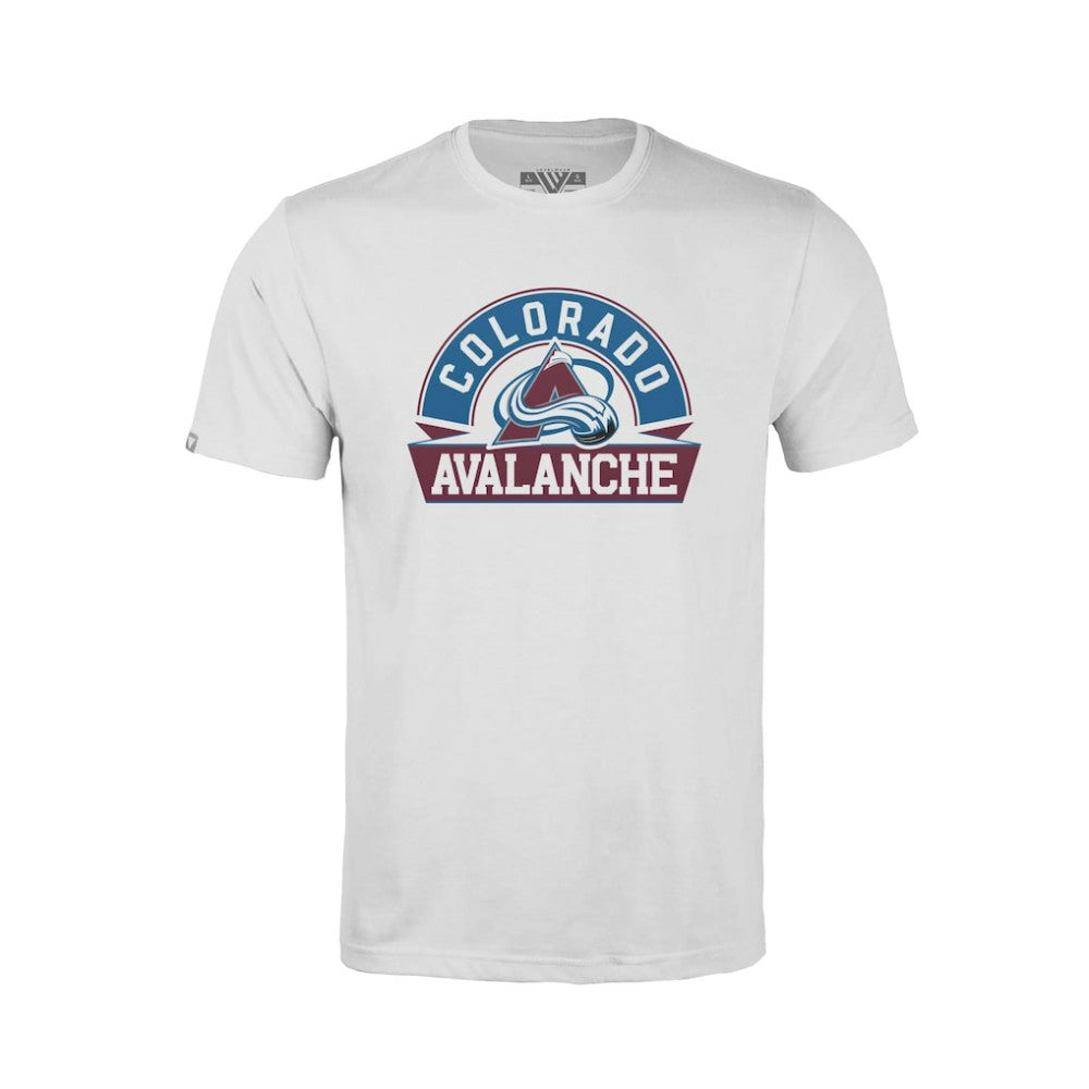 Colorado Avalanche Levelwear Youth Little Richmond Banner Arch T-Shirt - White T-shirts