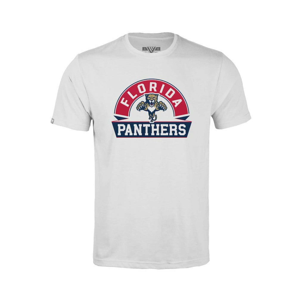 Florida Panthers Levelwear Youth Little Richmond Banner Arch T-Shirt - White T-shirts