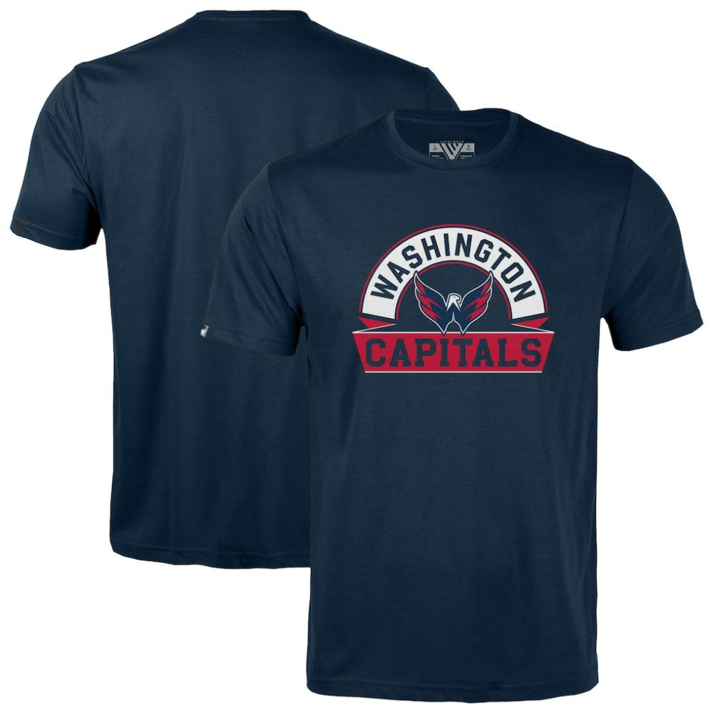 Washington Capitals Levelwear Youth Little Richmond Banner Arch T-Shirt - Navy T-shirts