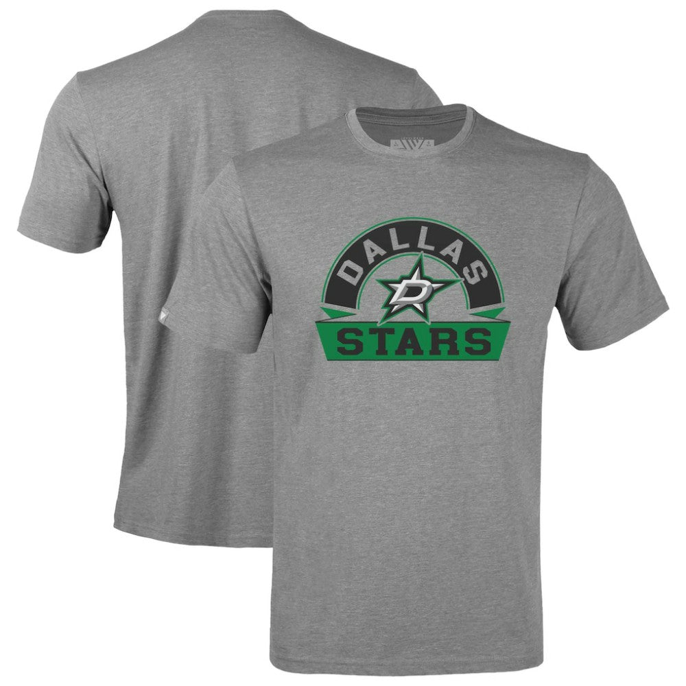 Dallas Stars Levelwear Youth Little Richmond Banner Arch T-Shirt - Gray T-shirts