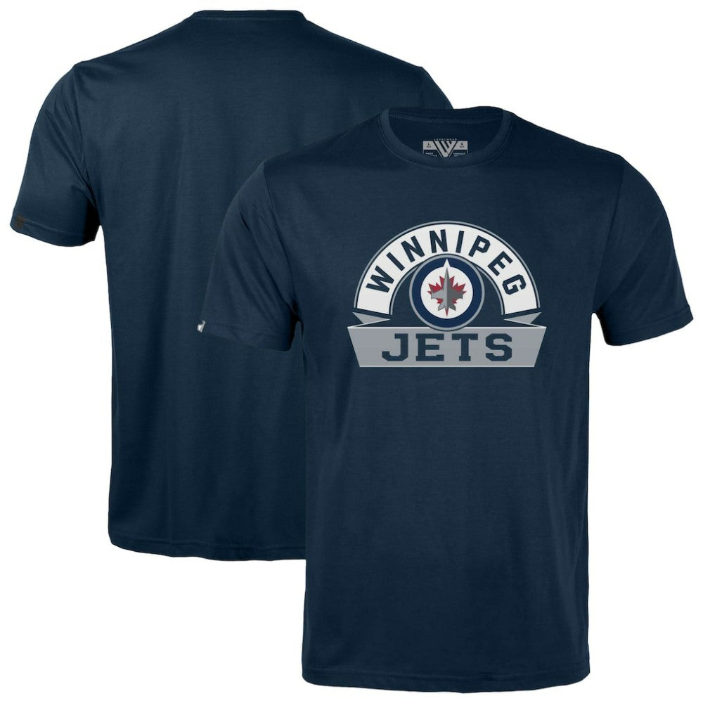 Winnipeg Jets Levelwear Youth Little Richmond Banner Arch T-Shirt - Navy T-shirts