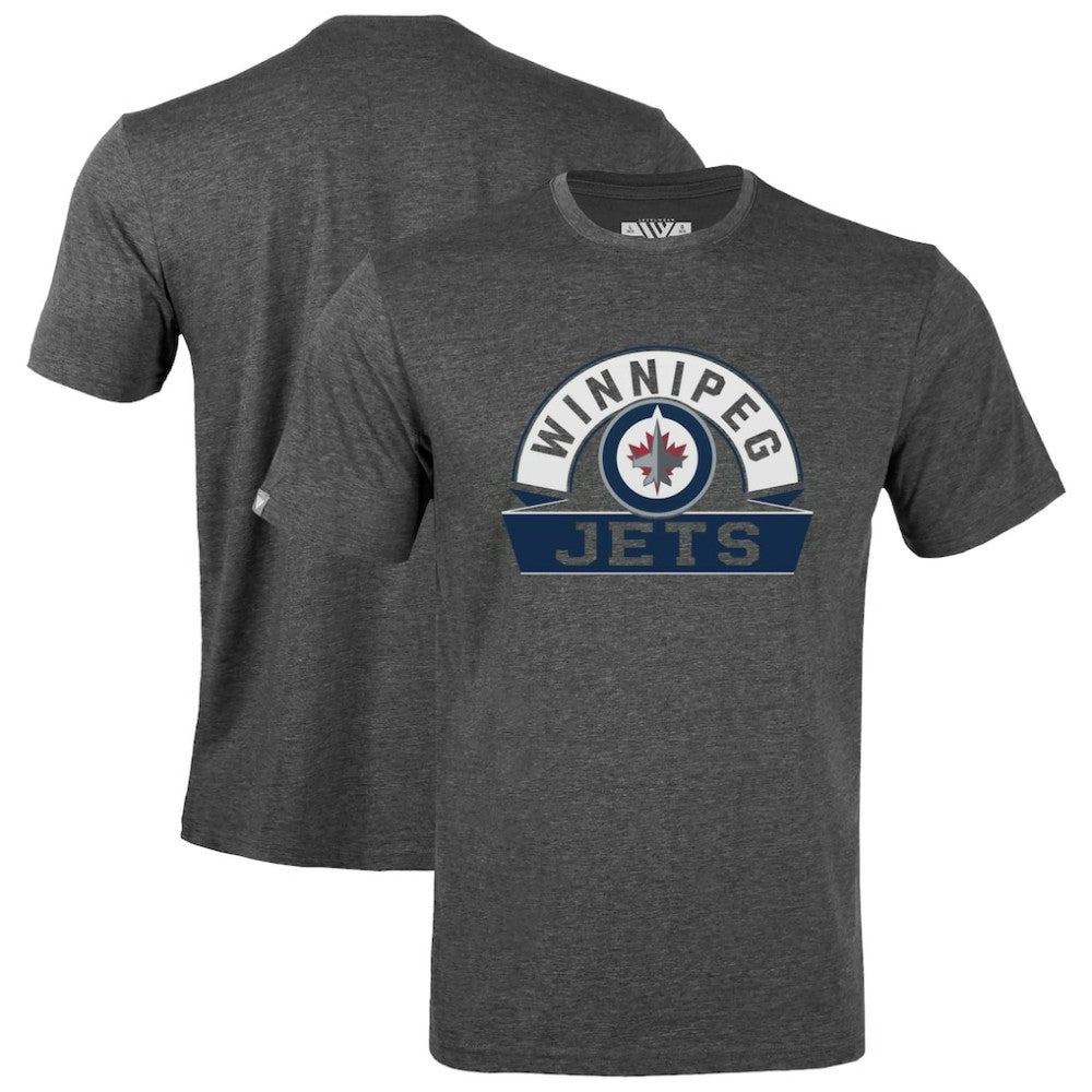 Winnipeg Jets Levelwear Youth Little Richmond Banner Arch T-Shirt - Gray T-shirts