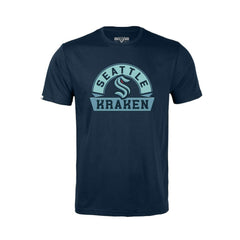 Seattle Kraken Levelwear Youth Little Richmond Banner Arch T-Shirt - Navy T-shirts
