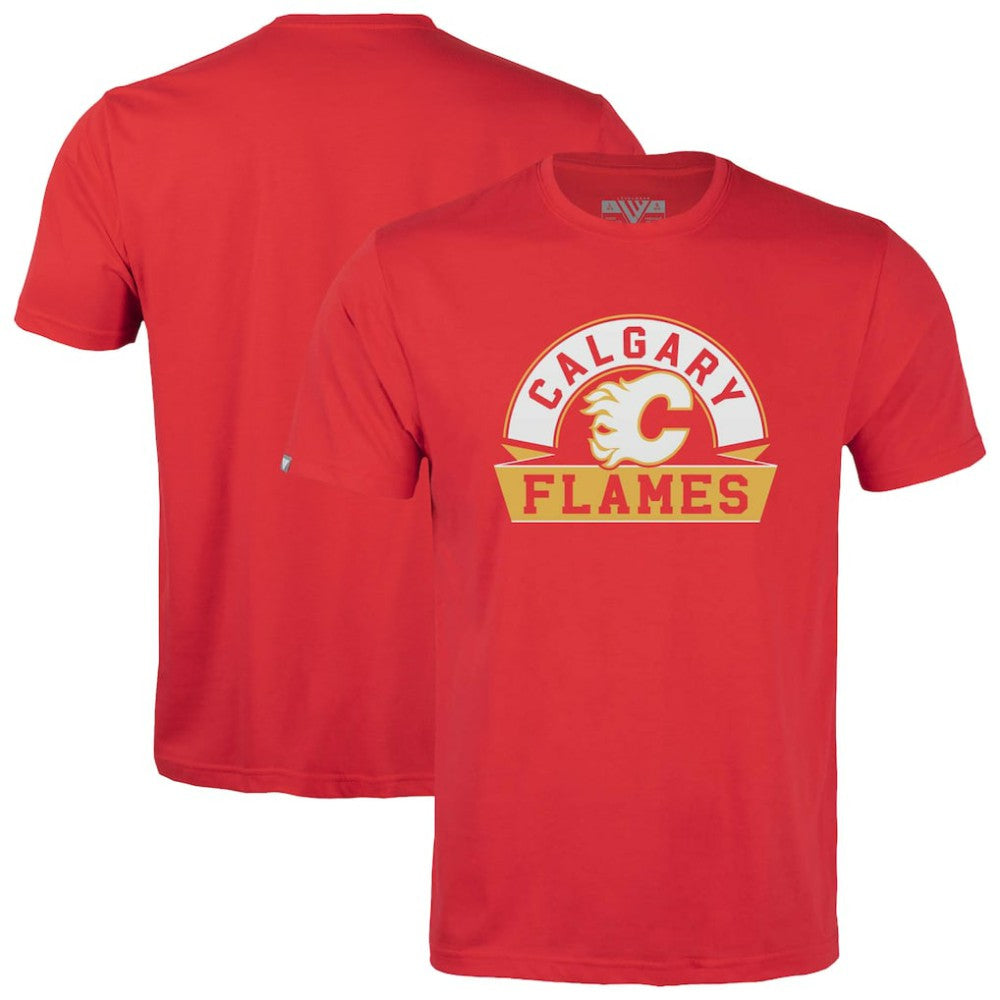 Calgary Flames Levelwear Youth Little Richmond Banner Arch T-Shirt - Red T-shirts