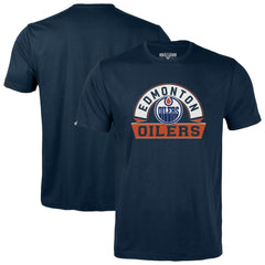 Edmonton Oilers Levelwear Youth Little Richmond Banner Arch T-Shirt - Navy T-shirts
