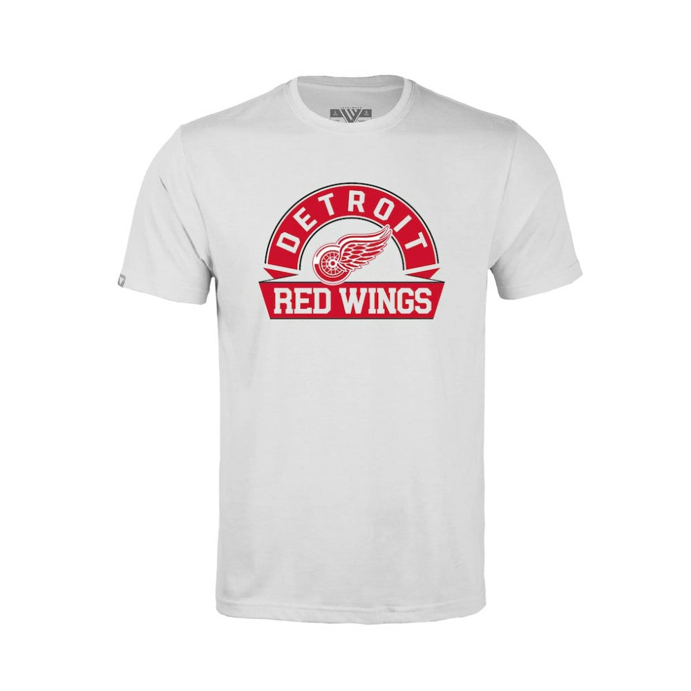 Detroit Red Wings Levelwear Youth Little Richmond Banner Arch T-Shirt - White T-shirts