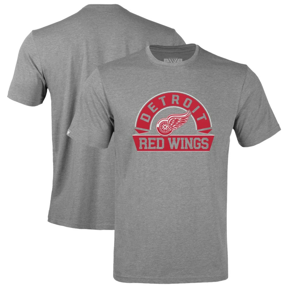 Detroit Red Wings Levelwear Youth Little Richmond Banner Arch T-Shirt - Gray T-shirts
