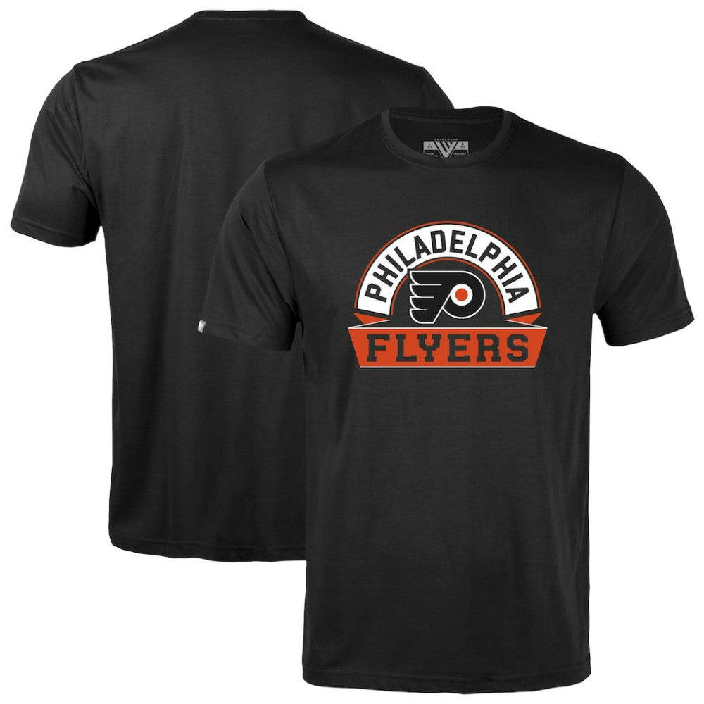 Philadelphia Flyers Levelwear Youth Little Richmond Banner Arch T-Shirt - Black T-shirts