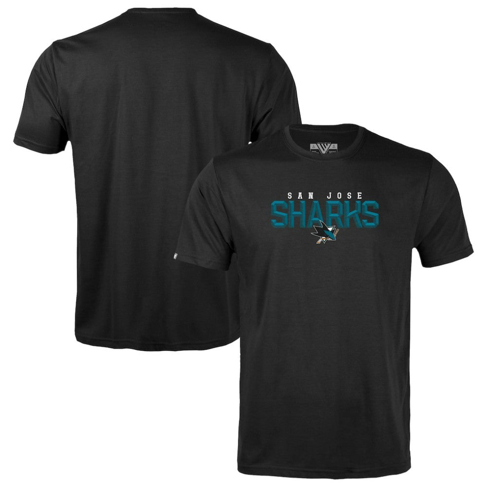 San Jose Sharks Levelwear Youth Little Richmond Carve T-Shirt - Black T-shirts