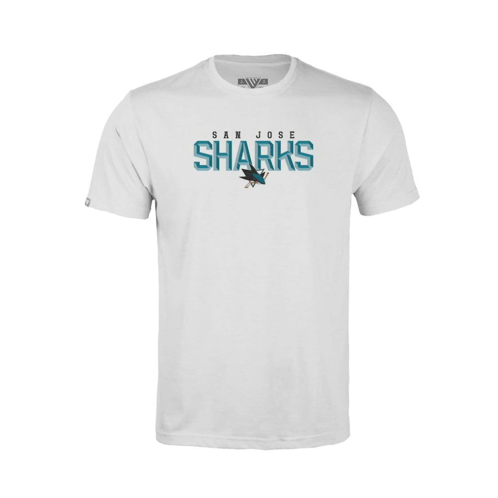 San Jose Sharks Levelwear Youth Little Richmond Carve T-Shirt - White T-shirts