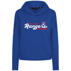 New York Rangers Levelwear Women's Sweet Monument Tri-Blend Cropped Pullover Hoodie - Royal Hoodies