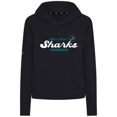 San Jose Sharks Levelwear Women's Sweet Monument Tri-Blend Cropped Pullover Hoodie - Black Hoodies