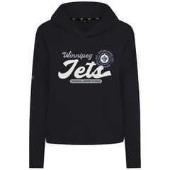 Winnipeg Jets Levelwear Women's Sweet Monument Tri-Blend Cropped Pullover Hoodie - Black Hoodies