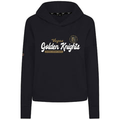 Vegas Golden Knights Levelwear Women's Sweet Monument Tri-Blend Cropped Pullover Hoodie - Black Hoodies