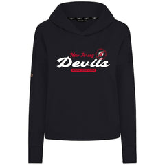 New Jersey Devils Levelwear Women's Sweet Monument Tri-Blend Cropped Pullover Hoodie - Black Jerseys