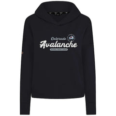 Colorado Avalanche Levelwear Women's Sweet Monument Tri-Blend Cropped Pullover Hoodie - Black Hoodies