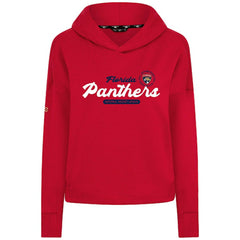 Florida Panthers Levelwear Women's Sweet Monument Tri-Blend Cropped Pullover Hoodie - Red Hoodies