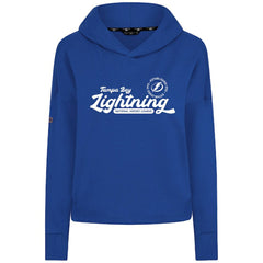 Tampa Bay Lightning Levelwear Women's Sweet Monument Tri-Blend Cropped Pullover Hoodie - Royal Hoodies
