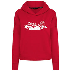 Detroit Red Wings Levelwear Women's Sweet Monument Tri-Blend Cropped Pullover Hoodie - Red Hoodies