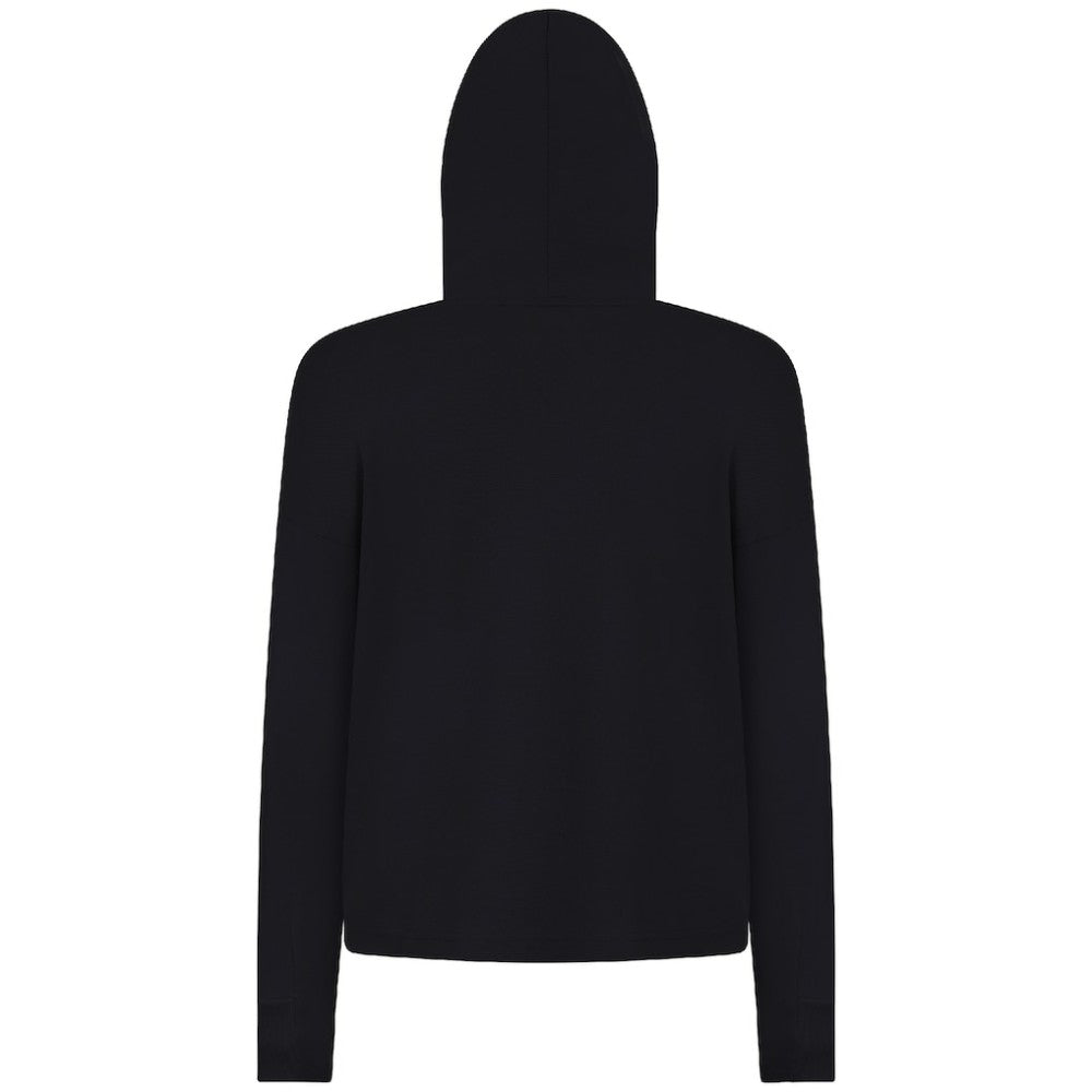 Ottawa Senators Levelwear Women's Sweet Monument Tri-Blend Cropped Pullover Hoodie - Black Hoodies