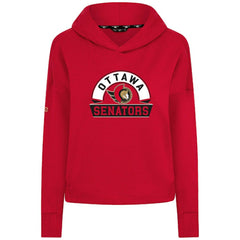 Ottawa Senators Levelwear Women's Sweet Banner Arch Tri-Blend Cropped Pullover Hoodie - Red Hoodies
