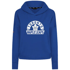 Toronto Maple Leafs Levelwear Women's Sweet Banner Arch Tri-Blend Cropped Pullover Hoodie - Royal Hoodies