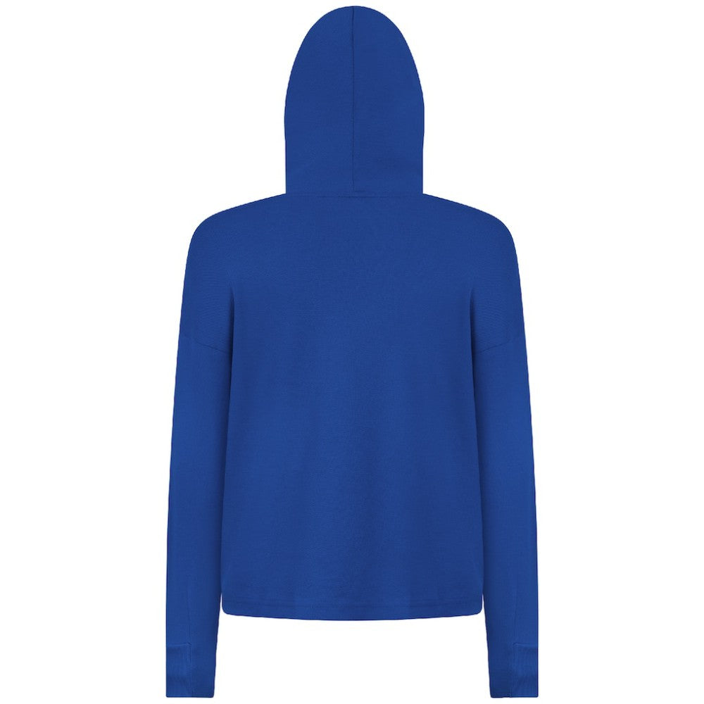 Vancouver Canucks Levelwear Women's Sweet Banner Arch Tri-Blend Cropped Pullover Hoodie - Royal Hoodies