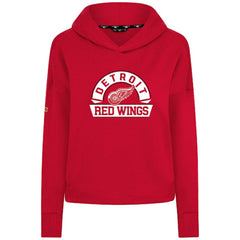 Detroit Red Wings Levelwear Women's Sweet Banner Arch Tri-Blend Cropped Pullover Hoodie - Red Hoodies