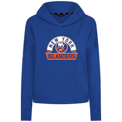 New York Islanders Levelwear Women's Sweet Banner Arch Tri-Blend Cropped Pullover Hoodie - Royal Hoodies