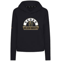 Vegas Golden Knights Levelwear Women's Sweet Banner Arch Tri-Blend Cropped Pullover Hoodie - Black Hoodies