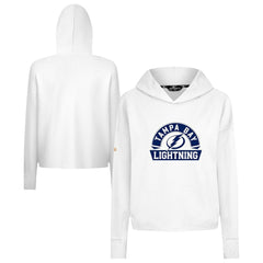 Tampa Bay Lightning Levelwear Women's Sweet Banner Arch Tri-Blend Cropped Pullover Hoodie - White Hoodies