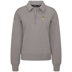 Pittsburgh Penguins Levelwear Women's Canmore Quarter-Zip Pullover - Gray Pullover