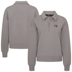 Columbus Blue Jackets Levelwear Women's Canmore Quarter-Zip Pullover - Gray Pullover