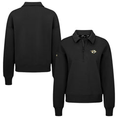 Nashville Predators Levelwear Women's Canmore Quarter-Zip Pullover - Black Pullover