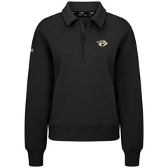Nashville Predators Levelwear Women's Canmore Quarter-Zip Pullover - Black Pullover