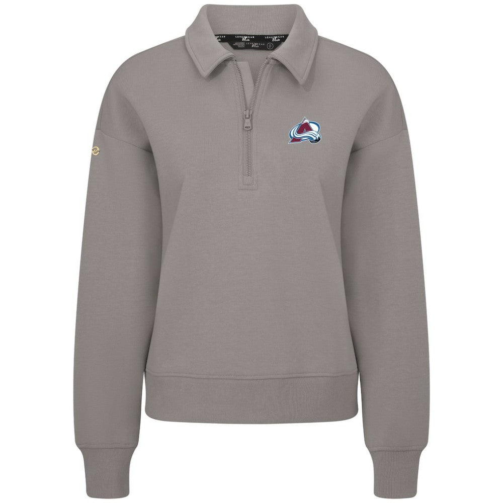 Colorado Avalanche Levelwear Women's Canmore Quarter-Zip Pullover - Gray Pullover