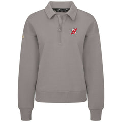 New Jersey Devils Levelwear Women's Canmore Quarter-Zip Pullover - Gray Jerseys