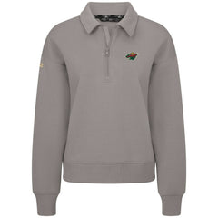 Minnesota Wild Levelwear Women's Canmore Quarter-Zip Pullover - Gray Pullover