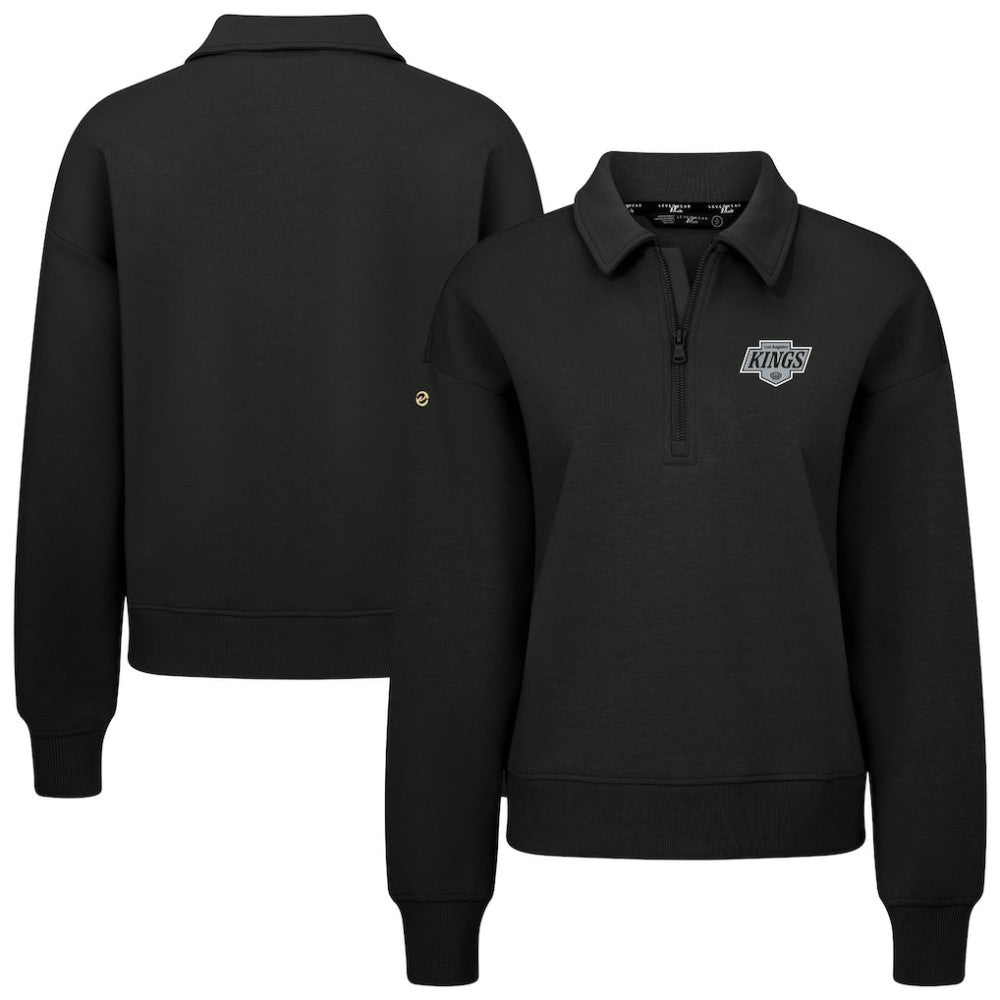 Los Angeles Kings Levelwear Women's Canmore Quarter-Zip Pullover - Black Pullover