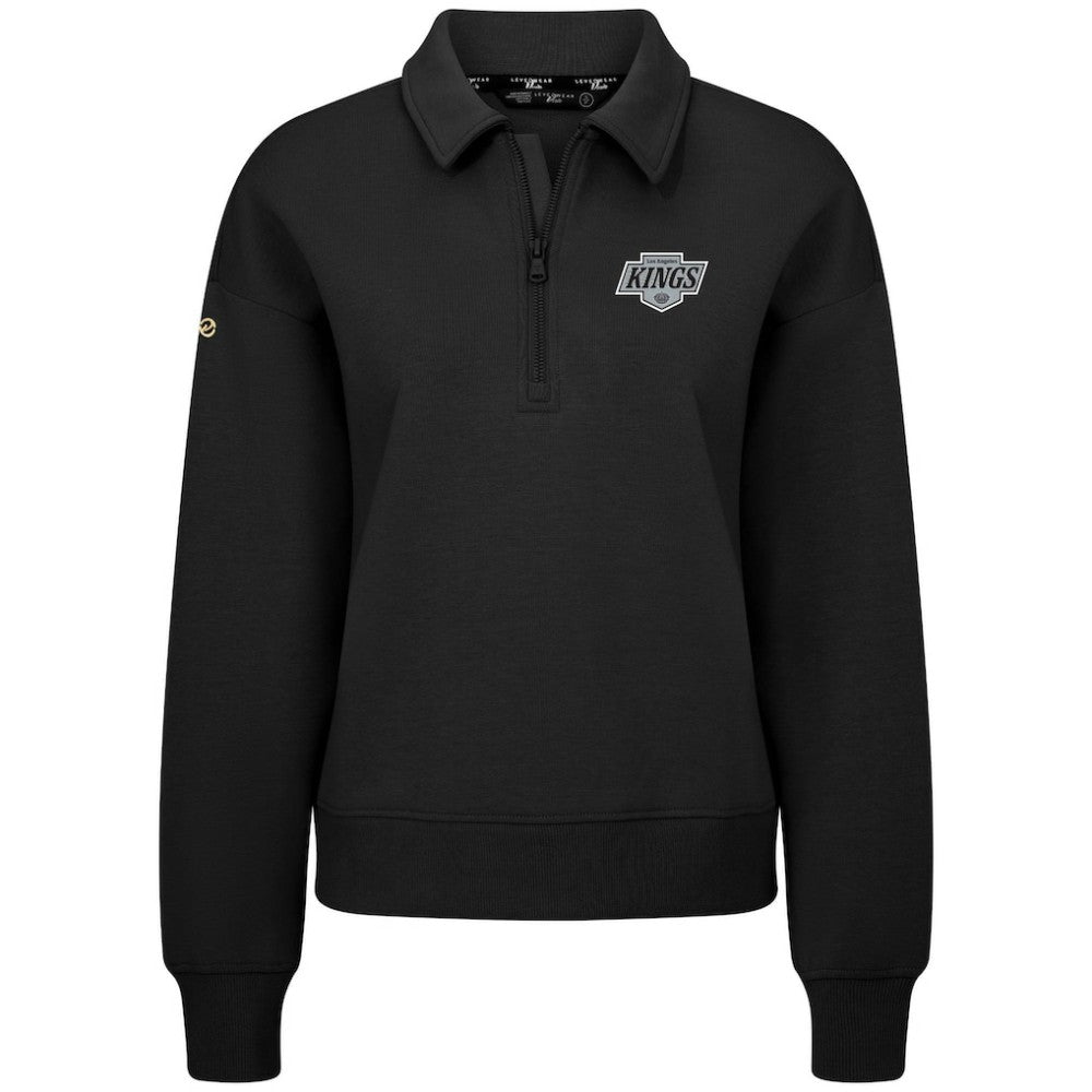 Los Angeles Kings Levelwear Women's Canmore Quarter-Zip Pullover - Black Pullover