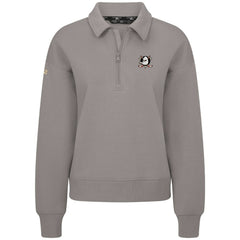 Anaheim Ducks Levelwear Women's Canmore Quarter-Zip Pullover - Gray Pullover