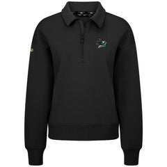 San Jose Sharks Levelwear Women's Canmore Quarter-Zip Pullover - Black Pullover