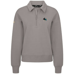 San Jose Sharks Levelwear Women's Canmore Quarter-Zip Pullover - Gray Pullover