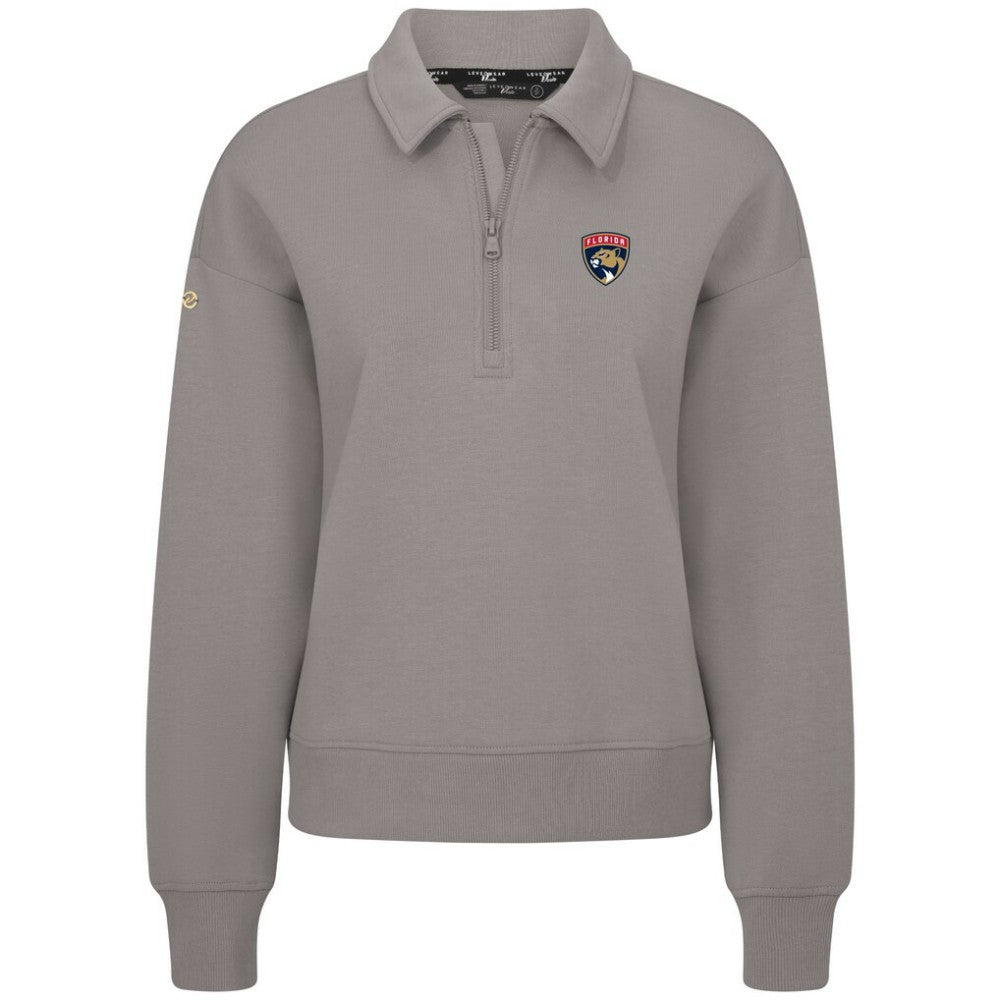 Florida Panthers Levelwear Women's Canmore Quarter-Zip Pullover - Gray Pullover
