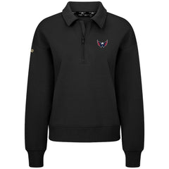 Washington Capitals Levelwear Women's Canmore Quarter-Zip Pullover - Black Pullover