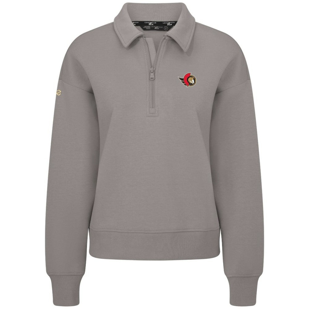 Ottawa Senators Levelwear Women's Canmore Quarter-Zip Pullover - Gray Pullover